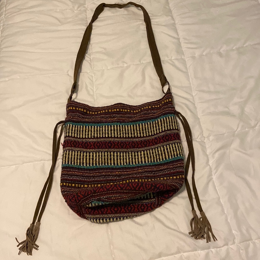Woven Hobo Bag/Cross Body Bag Multicolored